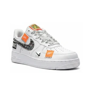 Buty Nike Air Force 1 '07 PRM “White / White / Black / Total Orange” (AR7719-100)