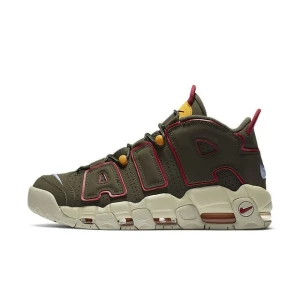 Buty Nike Air More Uptempo “Khaki / czerwony” (DH0622-300)