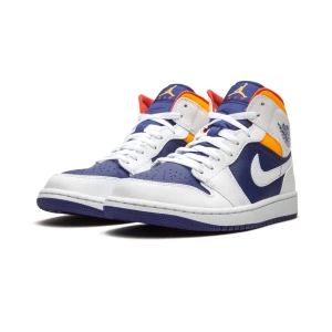 Buty Air Jordan 1 Mid “Royal Blue Laser Orange” (554724-131)